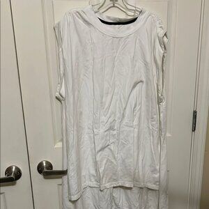 FP Movement by Free People White Oversized Muscle Tee Dress
